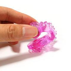 Crystal Butterfly Vibrating Cock Ring