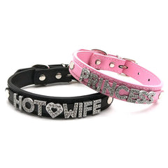 Custom Name Leather Choker