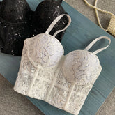 Sequined Lace Corset Top