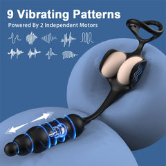 Male Thrusting Prostate Massager Bluetooth APP Buttplug Vibrator for Men Gay Anal Dildo Prostate Stimulator Sex Toy for Couples