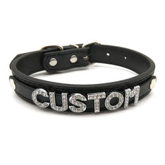 Custom Name Leather Choker