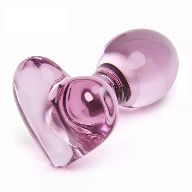 Glass Heart Anal Plug