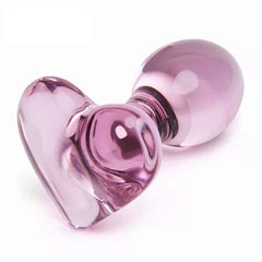 Glass Heart Anal Plug
