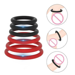 6-Piece Silicone Cock Ring Set
