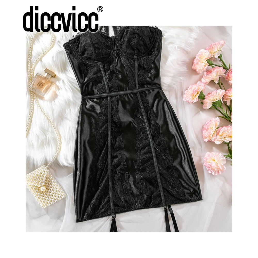 Satin See-Through Mini Dress