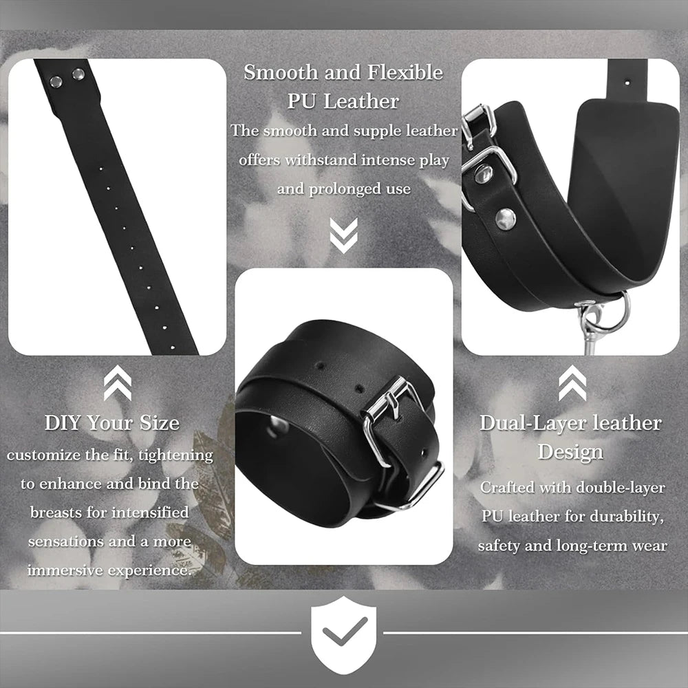 BDSM Pussy Handcuffs Sex Toys Games for Couples Slave Harness Cuffs Bondage Straps Erotic Obedience Turn Female Sex Kits 18+
