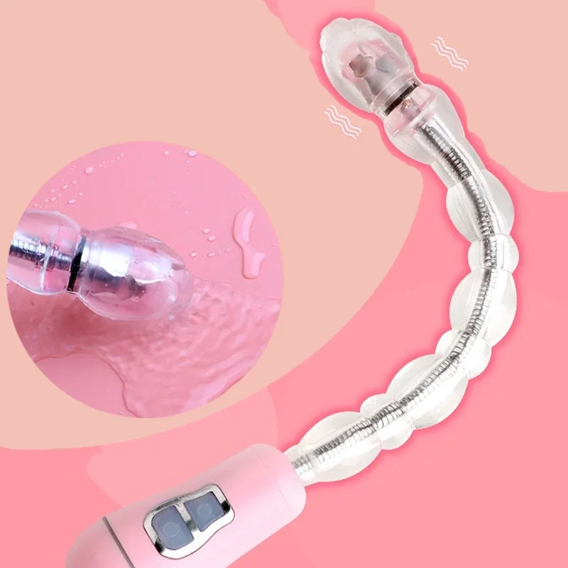 12 Speed Anal Beads Butt Pull Vibrator Prostate Massager Dildo G-Spot Stimulator Erotic Woman Masturbator Sex Toys for Men