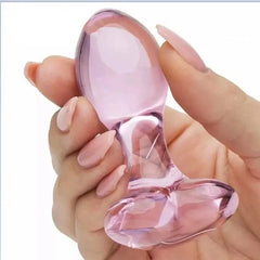 Glass Heart Anal Plug