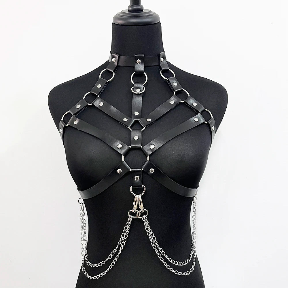 Leather Chest Harness Lingerie